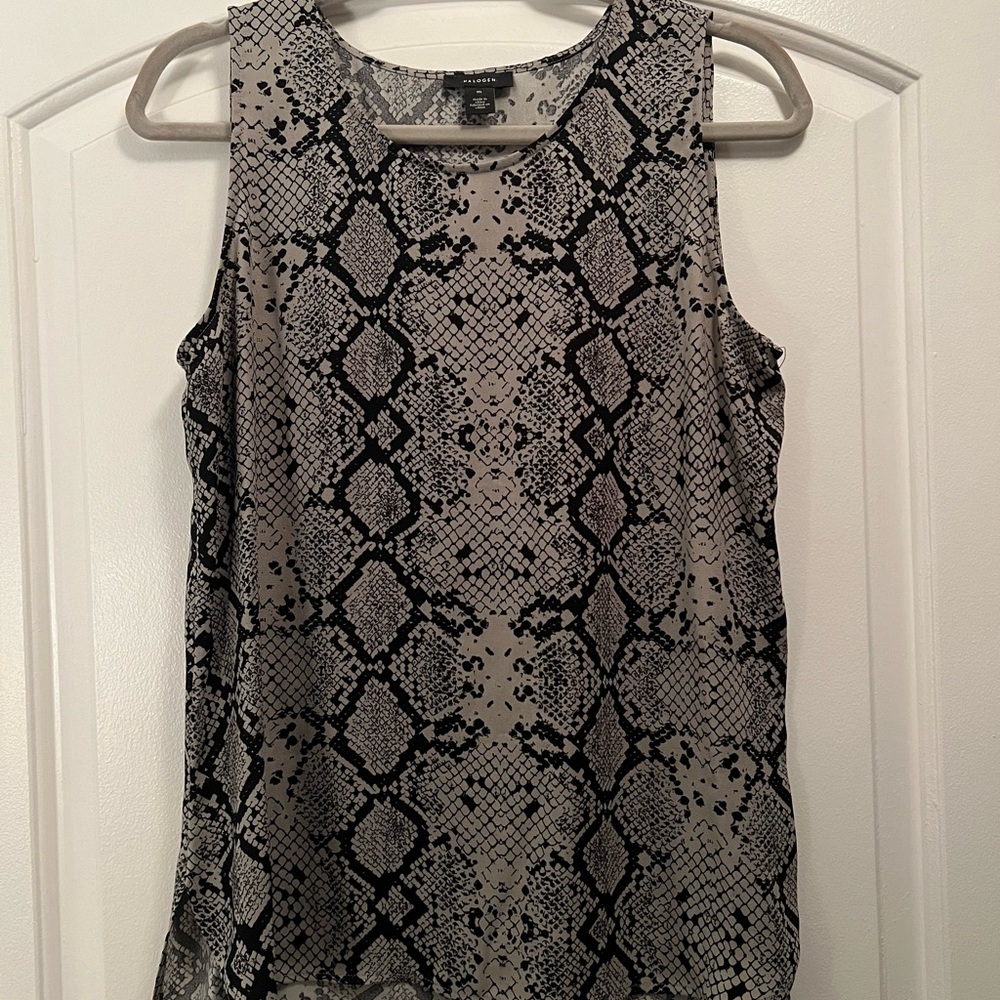 Women's Sleeveless Snake Print Top